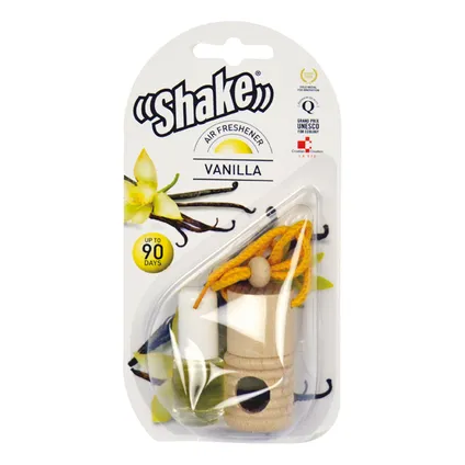 Shake luchtverfrisser + navulling vanille 4,5ml 2 stuks  4