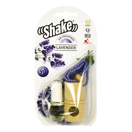 Shake luchtverfrisser + navulling lavendel 4,5ml 2 stuks  4