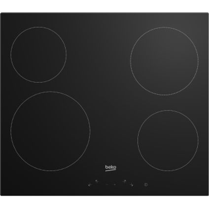 Beko vitrokeramische kookplaat HIC 64401 zwart 58x51cm 6800W