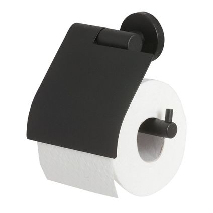 Porte-rouleau papier toilette Tiger Boston avec rabat noir