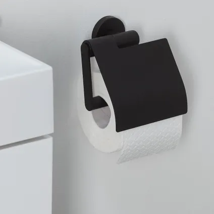 Porte-rouleau papier toilette Tiger Boston avec rabat noir 4