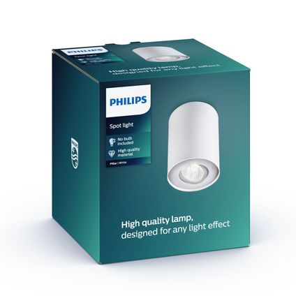 Philips spot Pillar wit GU10