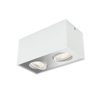 Spot LED Philips Box WarmGlow blanc 2x4,5W 3