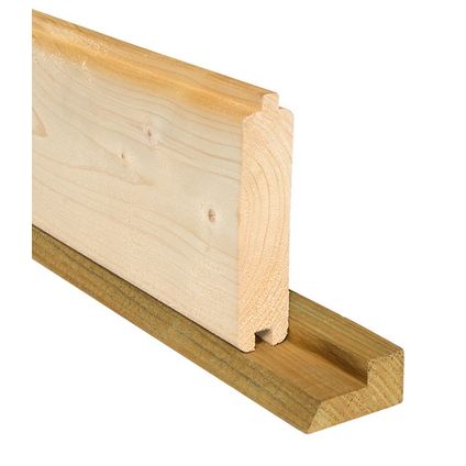 Solid funderingsbalk geïmpregneerd hout voor tuinhuizen 4x7x240cm
