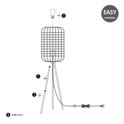 Home Sweet Home tafellamp Netting zwart ⌀28cm E27 3