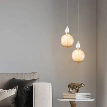 Ampoule LED à filament Home Sweet Home Sprial G180 ambre E27 6W 2