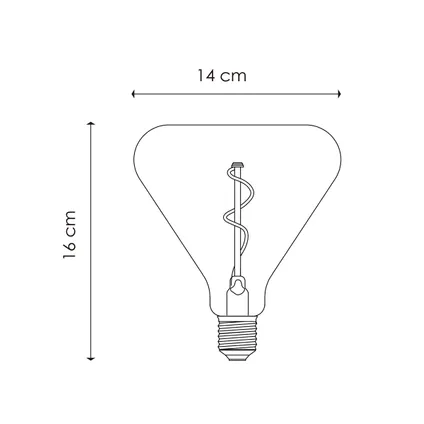 Ampoule LED à filament Home Sweet Home Flex R140 smoke E27 3W 4