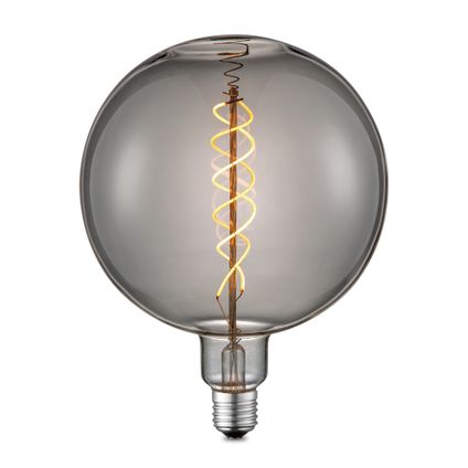 Ampoule LED à filament Home Sweet Home Spiral G180 verre fumé E27 6W