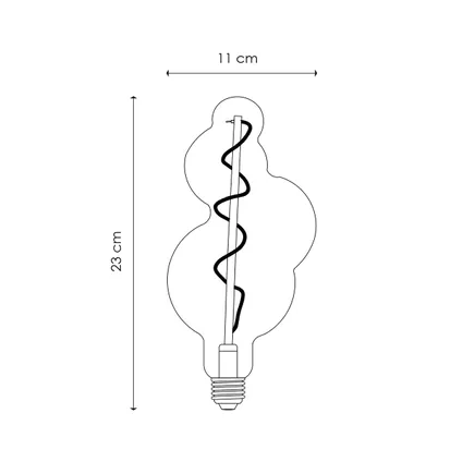 Ampoule LED à filament Home Sweet Home Bubble smoke E27 4W 4