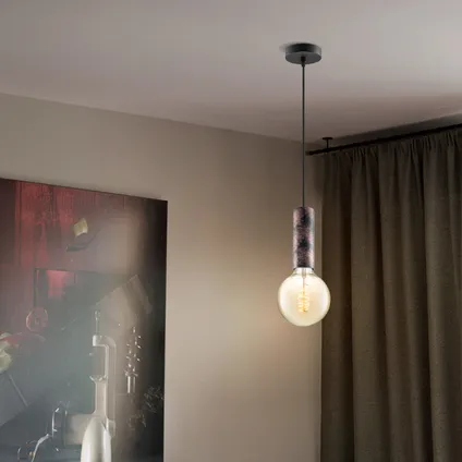 Home Sweet Home hanglamp Saga zwart roest ⌀4,7cm E27 2