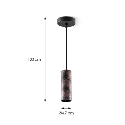 Home Sweet Home hanglamp Saga zwart roest ⌀4,7cm E27 4