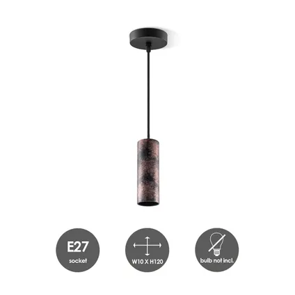 Home Sweet Home hanglamp Saga zwart roest ⌀4,7cm E27 6