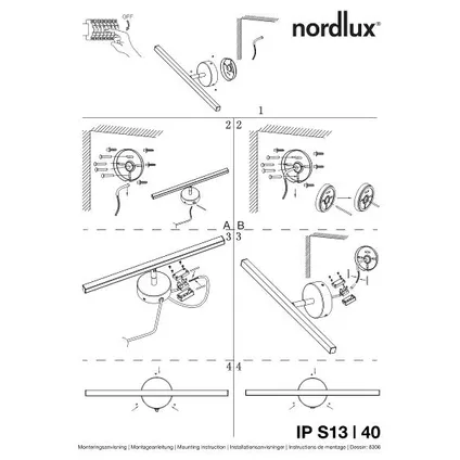 Nordlux wandlamp LED Nile mat chroom 5,6W 2