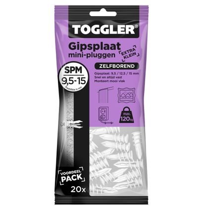 Toggler gipsplaatplug SP-Mini gipsplaat 9-15mm 20st.