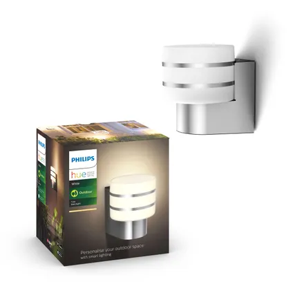 Philips Hue Tuar wandlamp - warmwit licht - aluminium