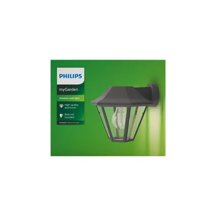 Philips wandverlichting Curassow bruin E27 5