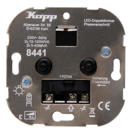 Kopp duo-dimmer TechnikCenter RL LED 5-40W
