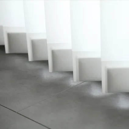 4115 Lot de lamelles verticales Madeco complets blanc translucide 12,7 x 260 cm + rail 200 cm 3