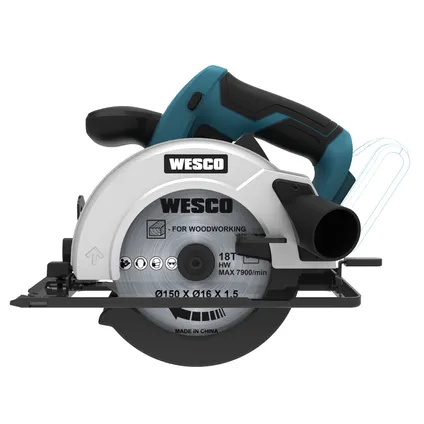 Scie circulaire Wesco WS2914.9 18 V (sans accu) 4