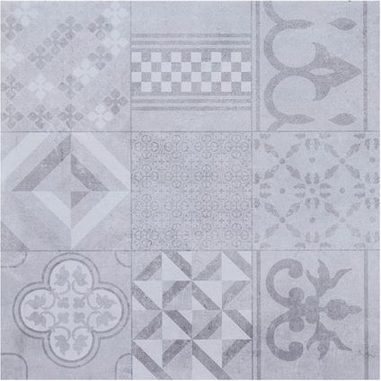Decor tuintegel Cerajoy mosaic grijs