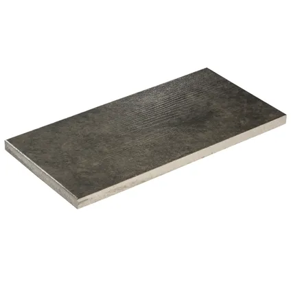 Decor terrastegel Houtlook grijs zwart beton 80x40x4cm