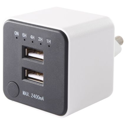 Stopcontact USB lader dubbel profiel 2,4A + programmeerapparaat