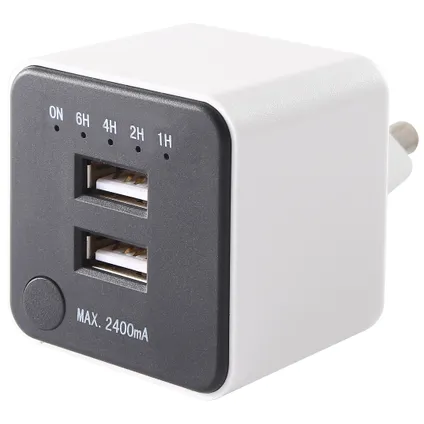 Prise de courant chargeur USB double Profile 2,4A + programmateur