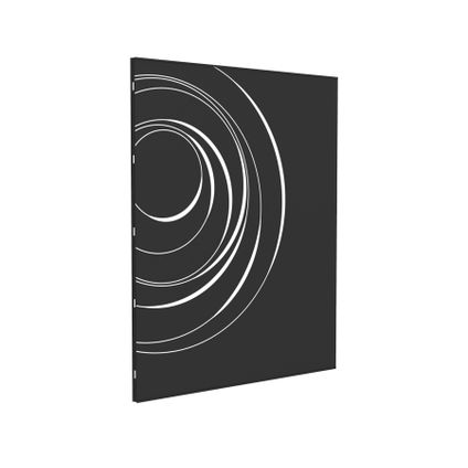 Wandbescherming haard Vortex 81x120cm zwart staal