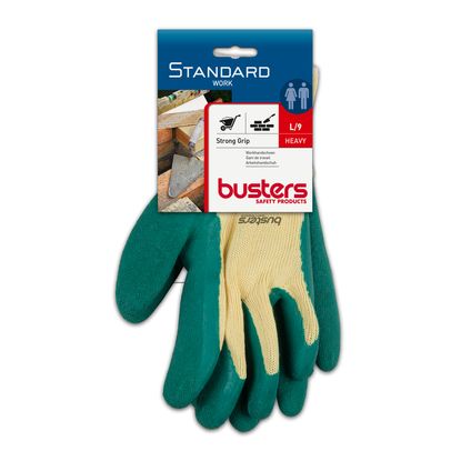 Busters handschoenen Strong Grip polyester groen/beige M9
