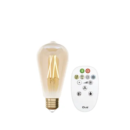 Lampe LED à filament iDual ST64 ambre E27 9W