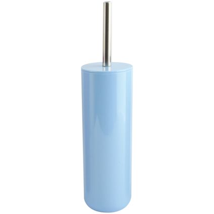 MSV Porto Toilet/wc-borstel houder - kunststof - pastel blauw - 38 cm