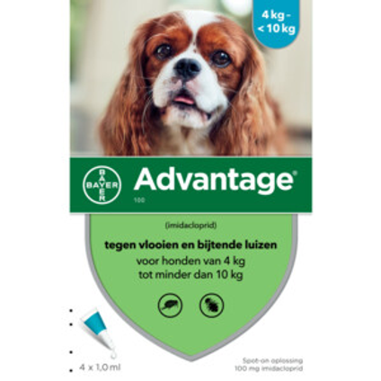 Advantage parasietbehandeling hond 40 <4kg 4pip