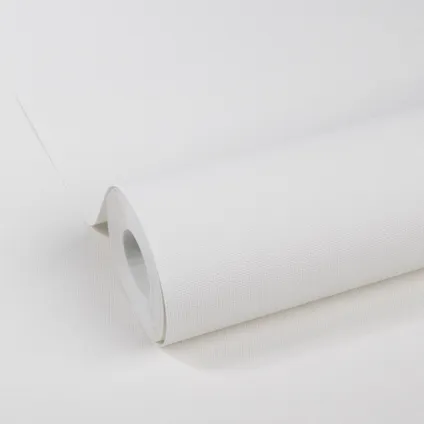 Papier peint intissé Decomode Basic textile blanc 3
