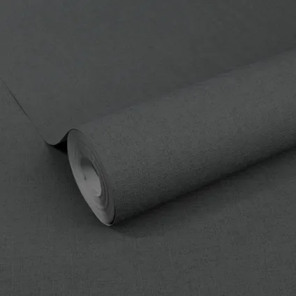 Papier peint intissé Decomode Basic textile gris foncé 3