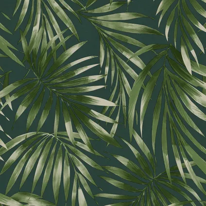 Decomode vliesbehang Elegant leaves groen 3