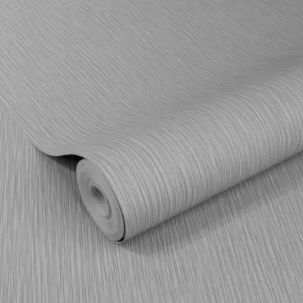 Papier peint intissé Decomode Fabric lineair gris clair 4