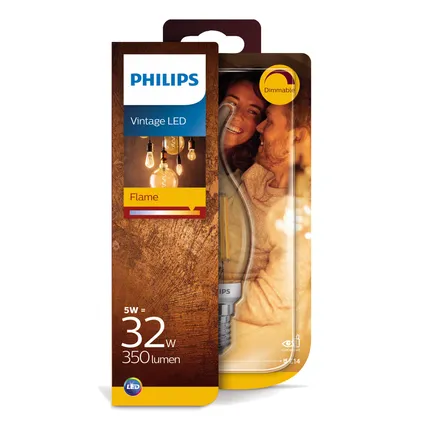 Philips LED-lamp Deco kaars 5W E14 3