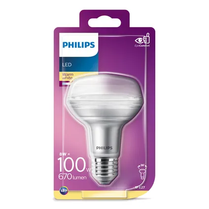 Philips LED-lamp reflector 8W E27 2