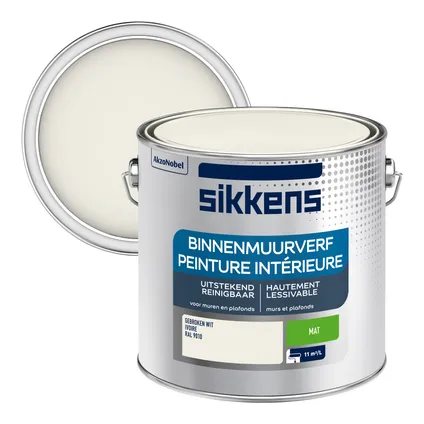 Peinture murale intérieur Sikkens ivoire mat 2,5L lessivable