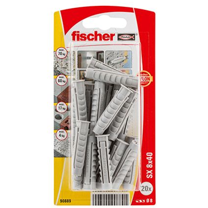 Fischer nylon plug SX 8x40mm 20st.