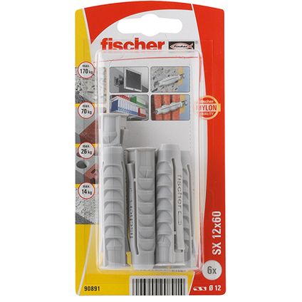Fischer nylon plug SX 12x60mm 6st.