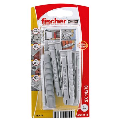 Fischer nylon plug SX 14x70mm 4st.