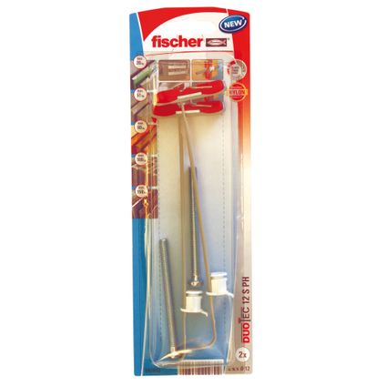 Fischer nylon tuimelplug voor holle wanden DuoTec 12 S + schroef 2st.