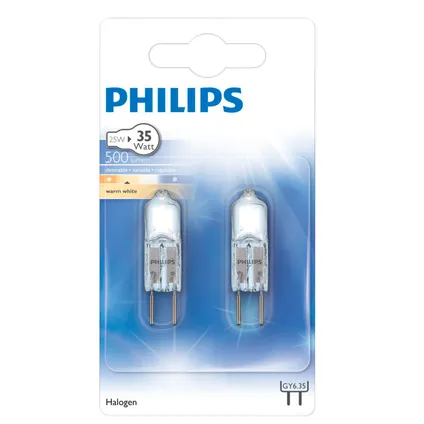 Philips halogeenlamp capsule 25W Gy6,35 - 2 stuks 2