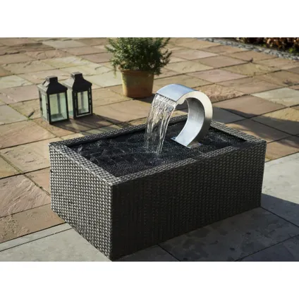 Ubbink Mamba waterval LED roestvrij staal 316L 9 LED warm wit 27,5x13,5x24cm  9