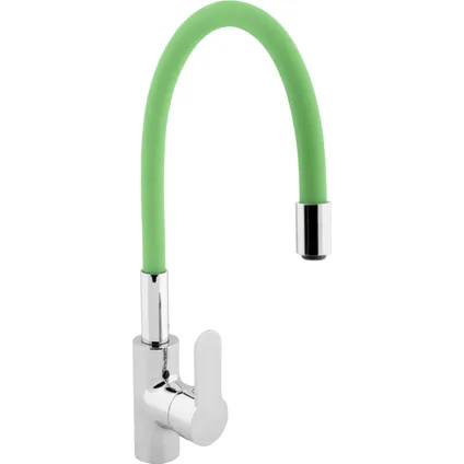 GO by Van Marcke Play robinet de cuisine avec un bec flexible vert