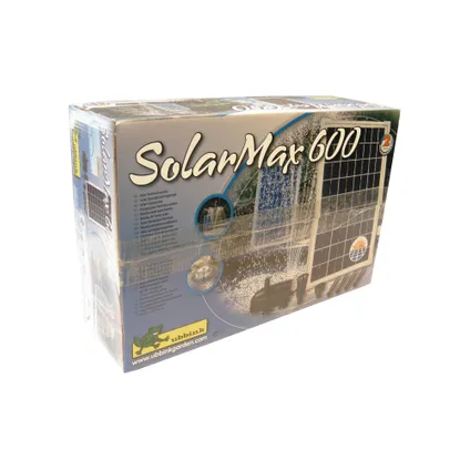 SOLARMAX 600 - fonteinpomp - sproeikoppen : vulkaan en waterbel - zonnepaneel 4