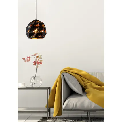 Lucide hanglamp Malunga zwart ⌀25cm E27 2