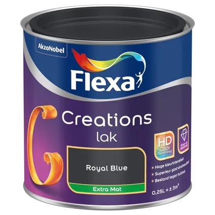 Flexa lak Creations extra mat royal blue 0,25L 3