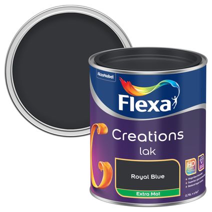 Flexa lak Creations extra mat royal blue 750ml